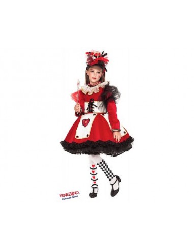 COSTUME REGINA DI CUORI PRESTIGE BABY CV28056 VENEZIANO