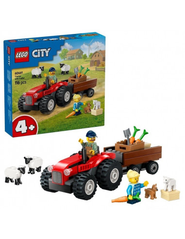 LEGO CITY TRATTORE ROSSO AGRICOLO CON...